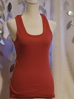 Women’s Orange Scoop Neck Tank Top